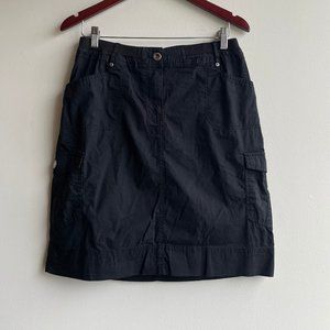 Chico's Sz .5 Elastic Waist Band Black Straight Skirt 21" Long